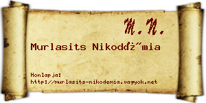 Murlasits Nikodémia névjegykártya